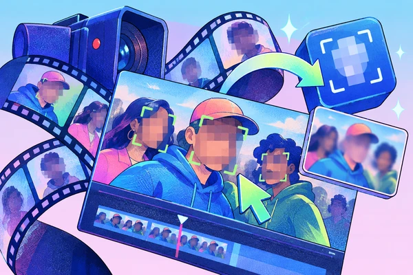 Thumbnail image for Como desfocar rostos em vídeos usando a ferramenta AI da VIDIO